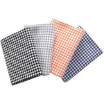 tissu houndstooth orange gris bleu marine vert noir blanc classique résistant couture 100x150cm
