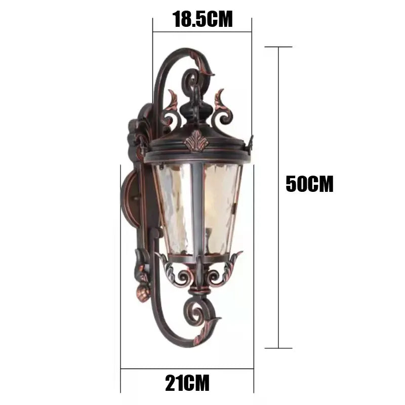 Lampe murale bronze ornements floraux classique verre teinté entrée chambre coucher étude salle bain