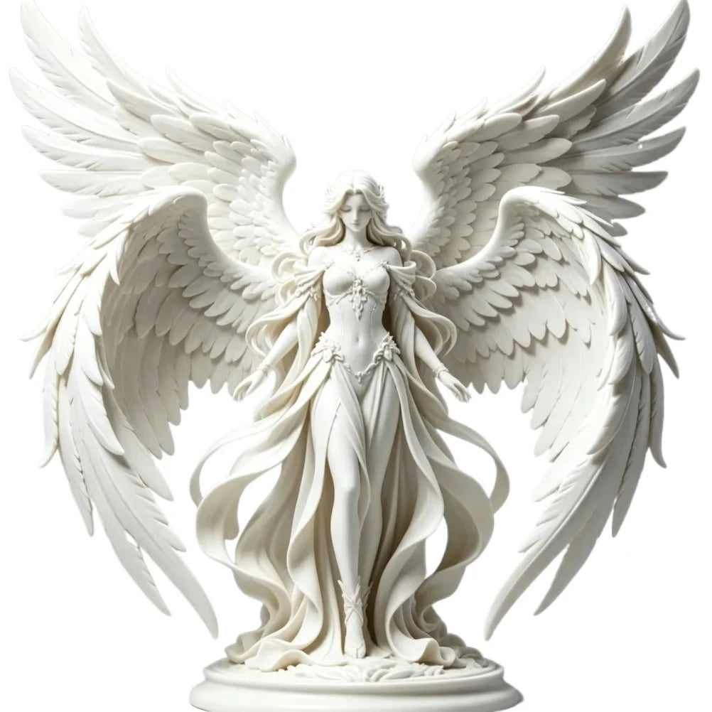 statue ange blanc détails plumes classique décoration intérieure saint valentin mariage anniversaire noël cérémonie