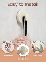 crochet pliable moderne adhésif blanc gris salle bain cuisine support serviette sac main fixeversible