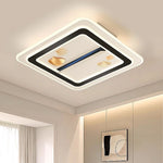 plafonnier led moderne blanc noir doré coquillages dorés télécommande minimaliste invisible ventilateur