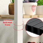 support plantes moderne niveaux gris métallique bois naturel assemblage facile