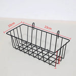 panier mural métal noir blanc maille moderne clips étagère suspendue rangement fleurs