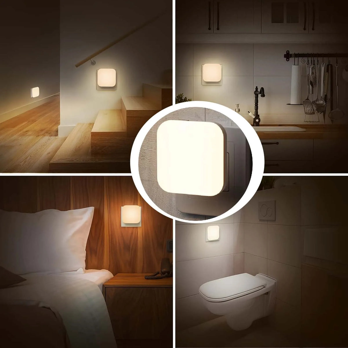 veilleuse nuit led réglable intensité blanche moderne adhésive tactile sans nom