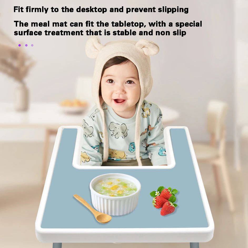 tapis repas silicone moderne adhésif plat respectueux environnement multicolore enfants