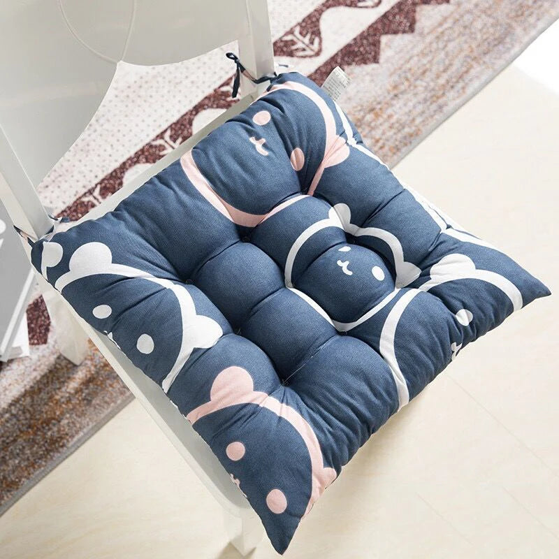 coussin chaise rembourré coton motif géométrique siège maison salon confortable décoration intérieure