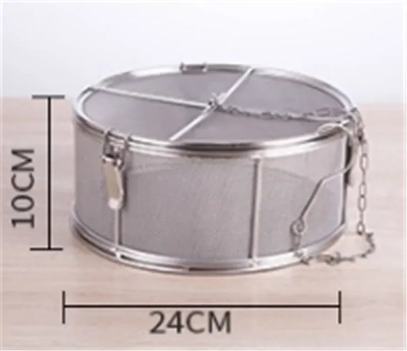 sacs assaisonnement acier inoxydable filtre cylindrique maille fine argenté moderne cuisine stockageversiblechains métalliques