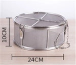 sacs assaisonnement acier inoxydable filtre cylindrique maille fine argenté moderne cuisine stockageversiblechains métalliques