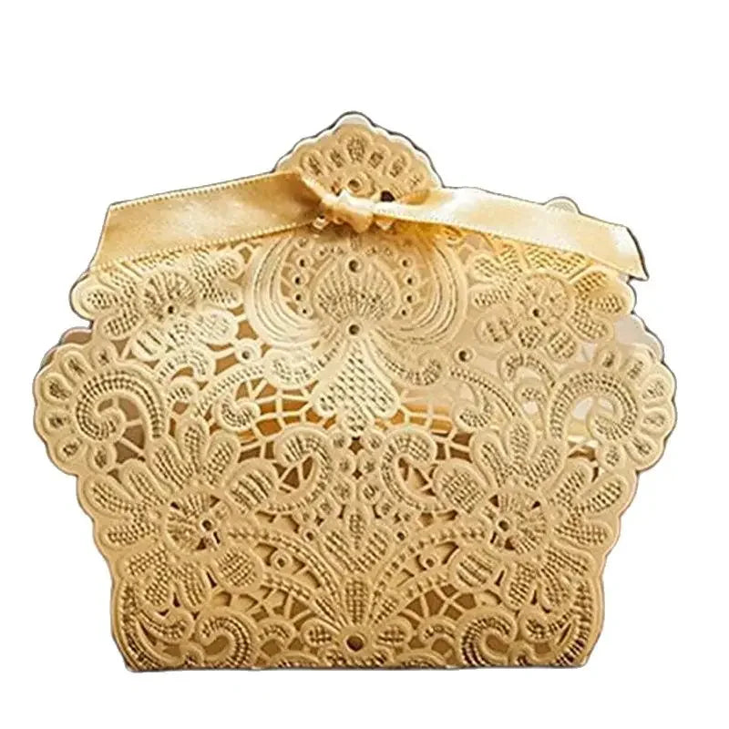 boîtes dragées rouge dentelle vintage élégantes 50 pièces carton opaques anniversaire mariage baptême