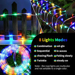éclairage solaire extérieur guirlande led multicolore imperméable modes décoration jardin chemin balcon