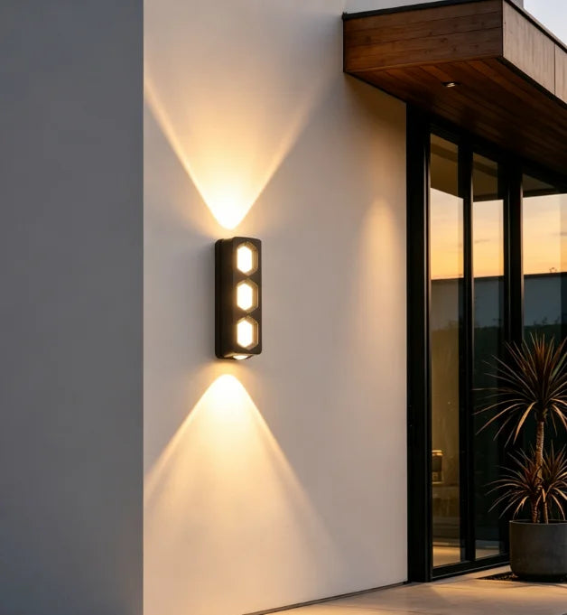 applique murale moderne led noir éclairage extérieur balcon jardin hydrofuge minimaliste