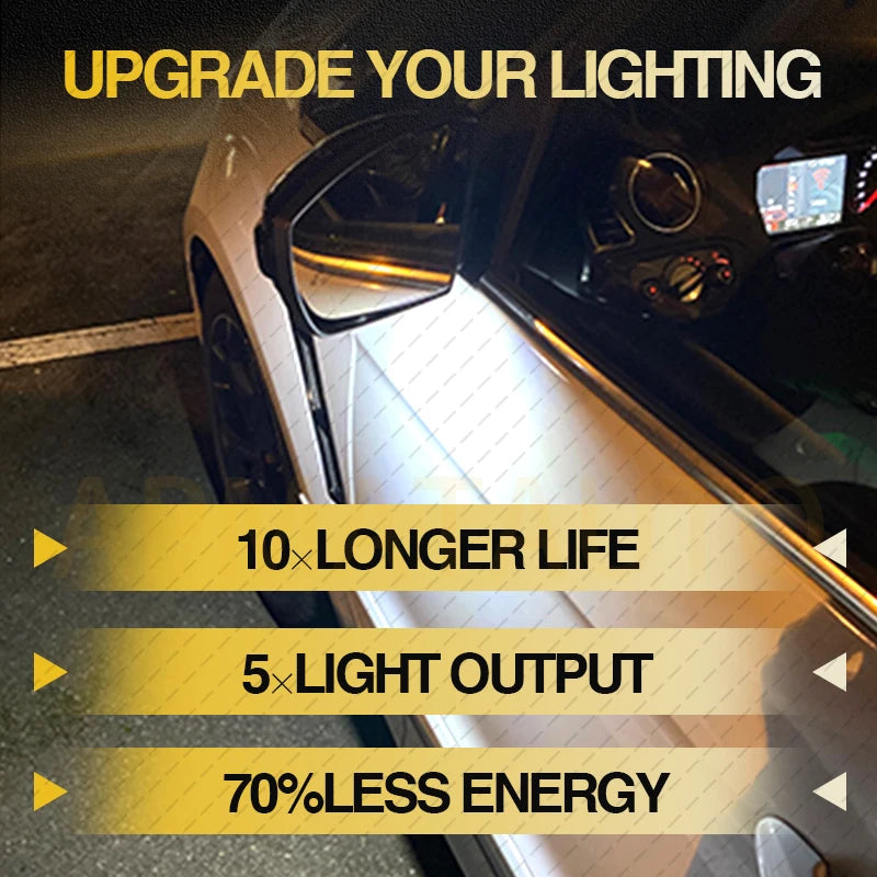 lampe led sous miroir plug and play noir blanche moderne volvo jaguar transparente fixe