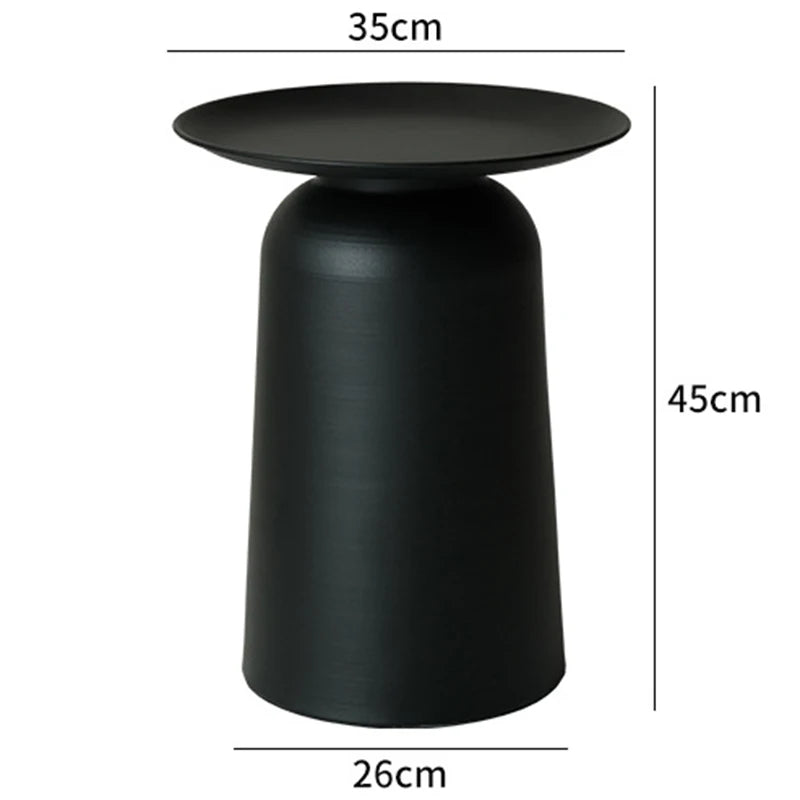 table basse moderne minimaliste rouge noir bleu métal aspect texturé salon table basse
