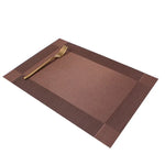 tapis table moderne rectangle polyester beige bleu gris marron texture tissée respectueux environnement fourchette