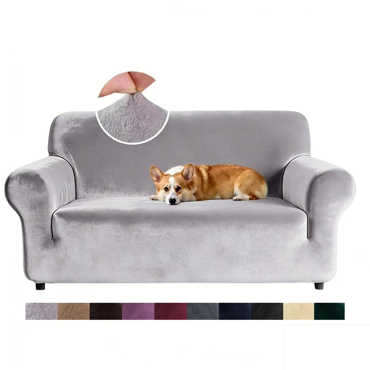 housse canapé velours extensible salon canapé angle fauteuil modulaire coussin
