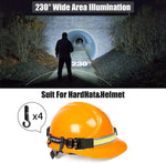 lampe frontale led rechargeable sangles ajustables éclairage arrière rouge camping pêche sport utilitaire
