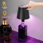 lampe table led rechargeable usb 2000mAh variateur tactile intensité variable lumière nuit RGB noir