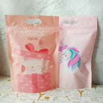 sac plastique chat licorne happy surprise baby nice day poignée détachable occasion anniversaire mariage