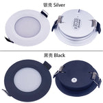 Spot LED argent noir 12V 3W 2m câble clips moderne 69.5mm 15mm
