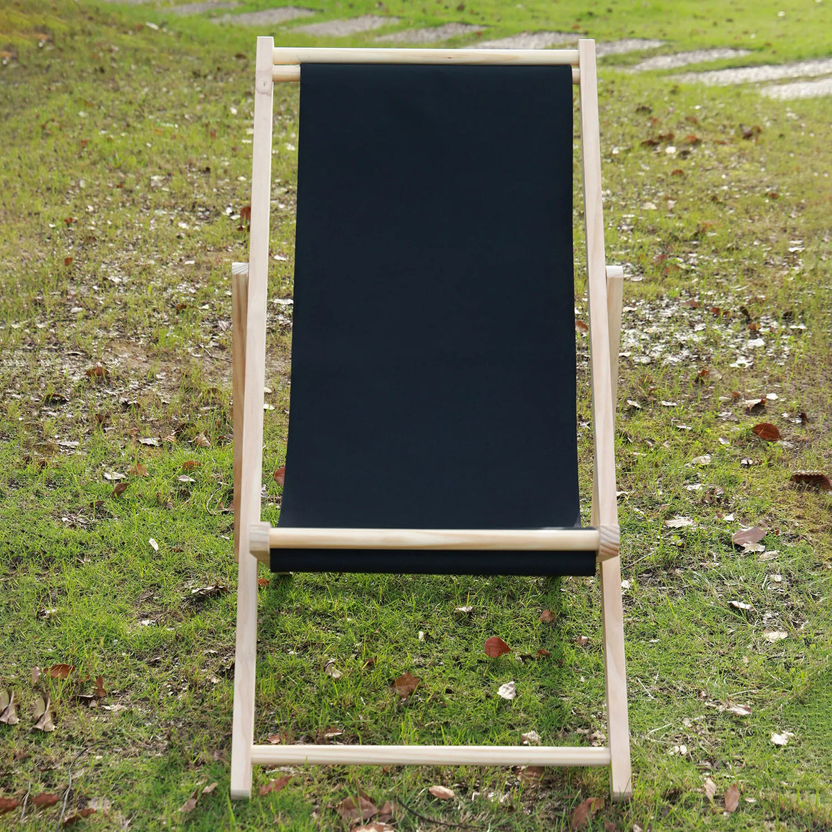 chaise longue pliable bois massif toile rayée plateau d'appoint plage