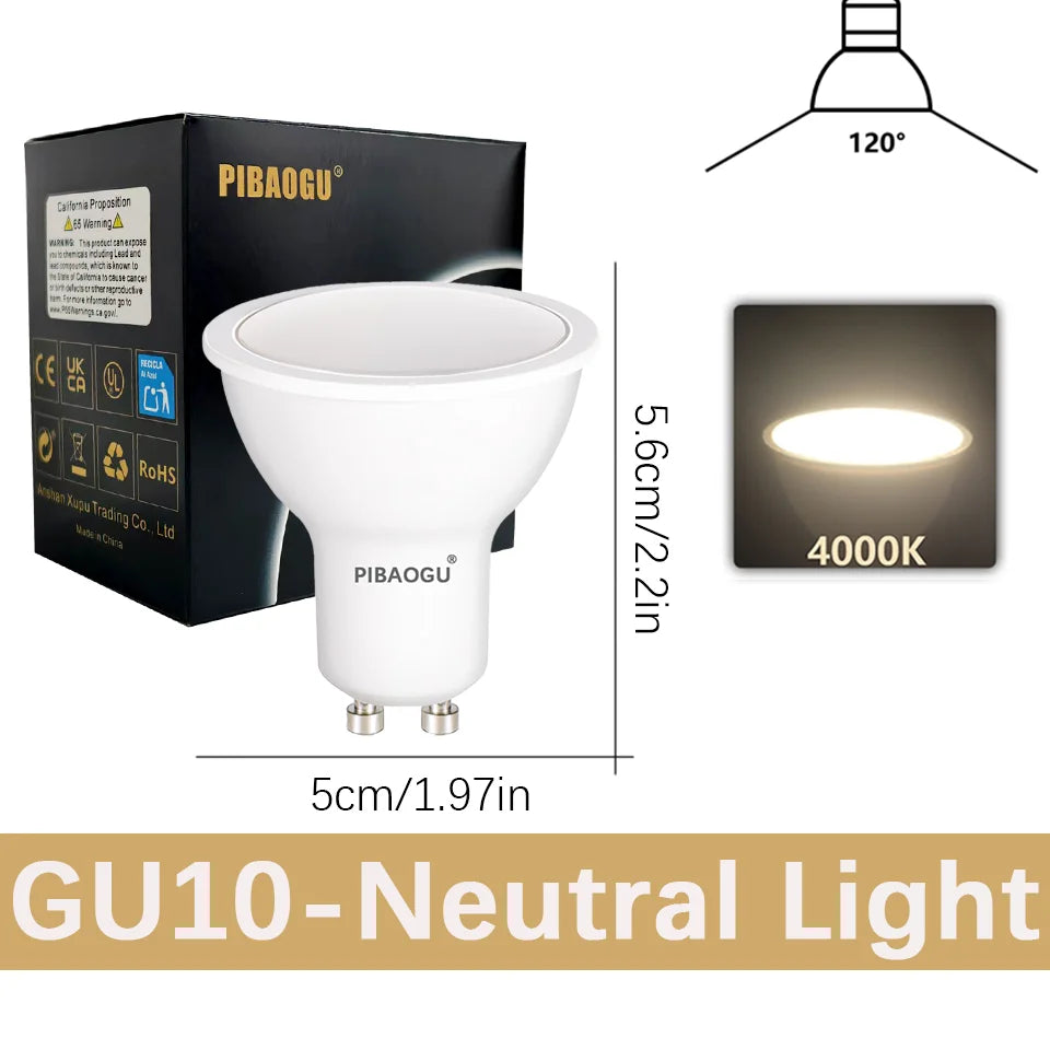 ampoules led gu10 blanc chaud neutre variable 3w 6w 9w 12w sans scintillement moderne