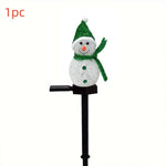 décoration noël bonhomme neige lumineux solaire extérieure intérieure clips glitter festive blanc rouge verte