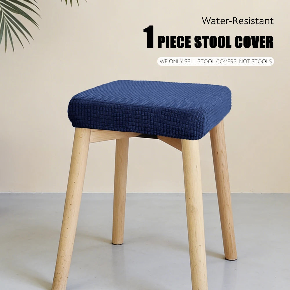 housse chaise moderne tissu carreaux gris élastique protection siège banquet mariage