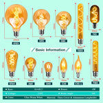 ampoule led filament spiralée vintage or e14 4w 220v g125 g95 t225 a60