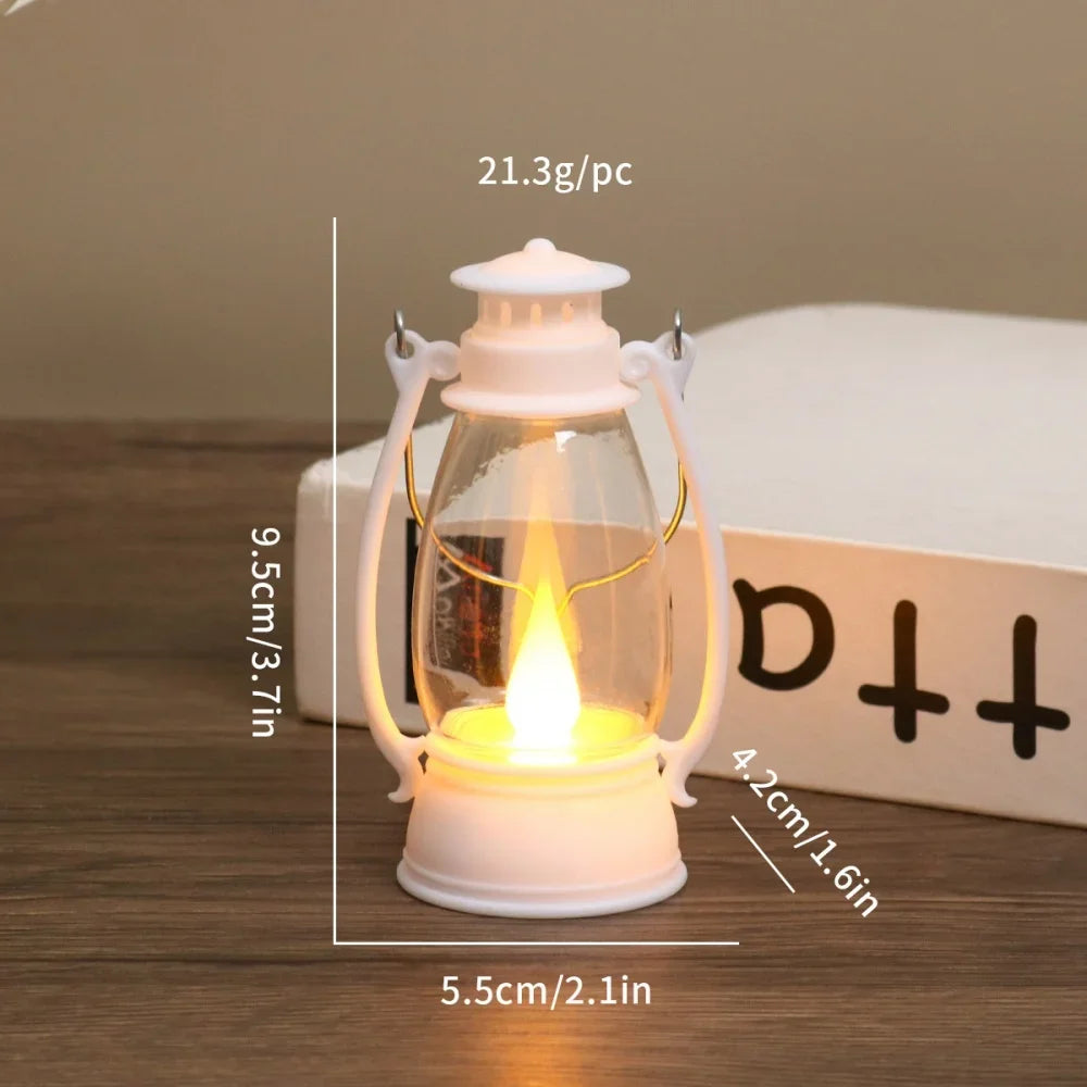 lanterne vintage transparente bougie led ornoements noel anneaux metalliques effet metallique robuste