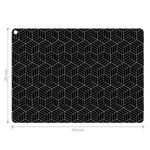 tapis protection silicone moderne noir blanc motif géométrique respectueux environnement induction kitchen countertop
