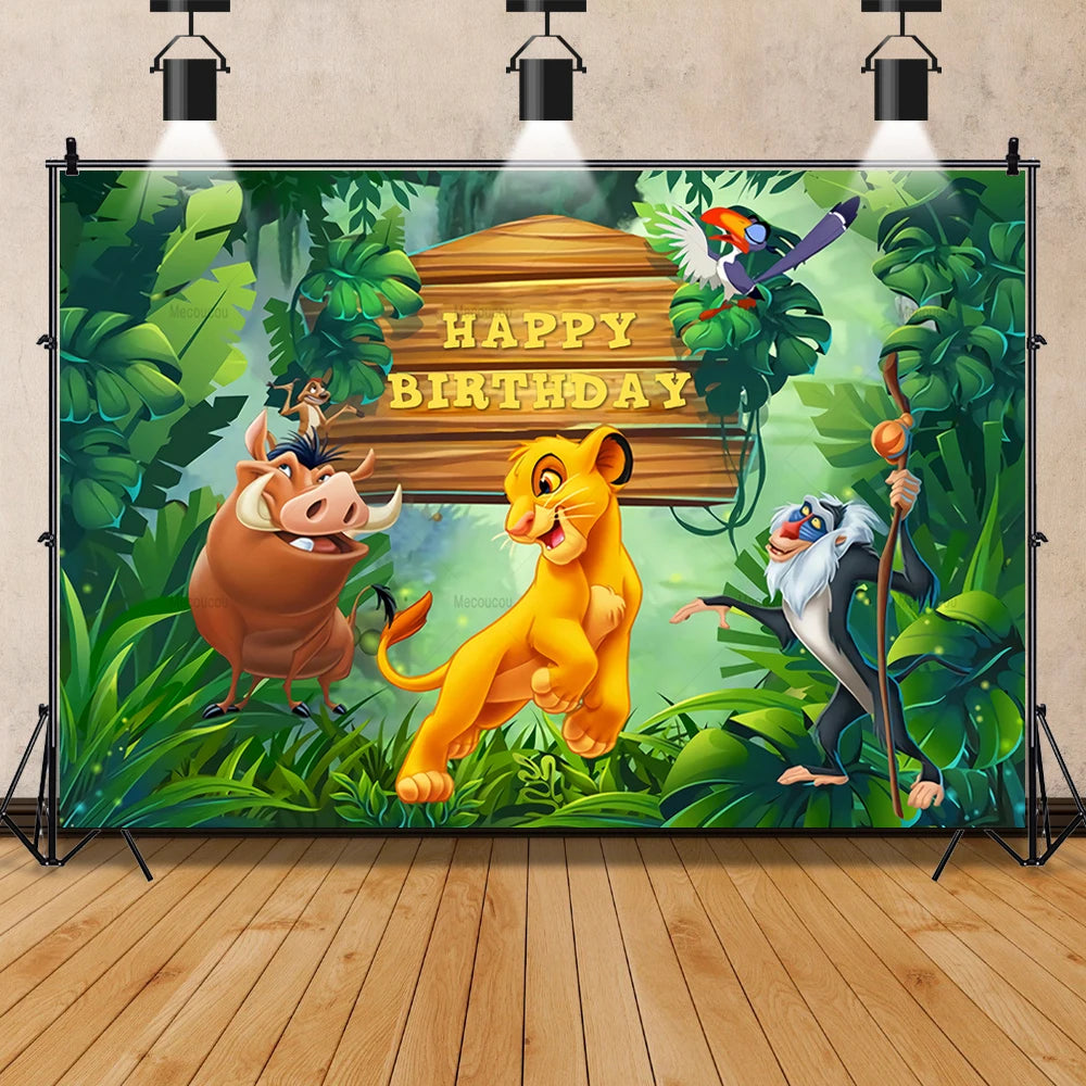 Décor personnalisé Roi Lion pour goûter d'anniversaire