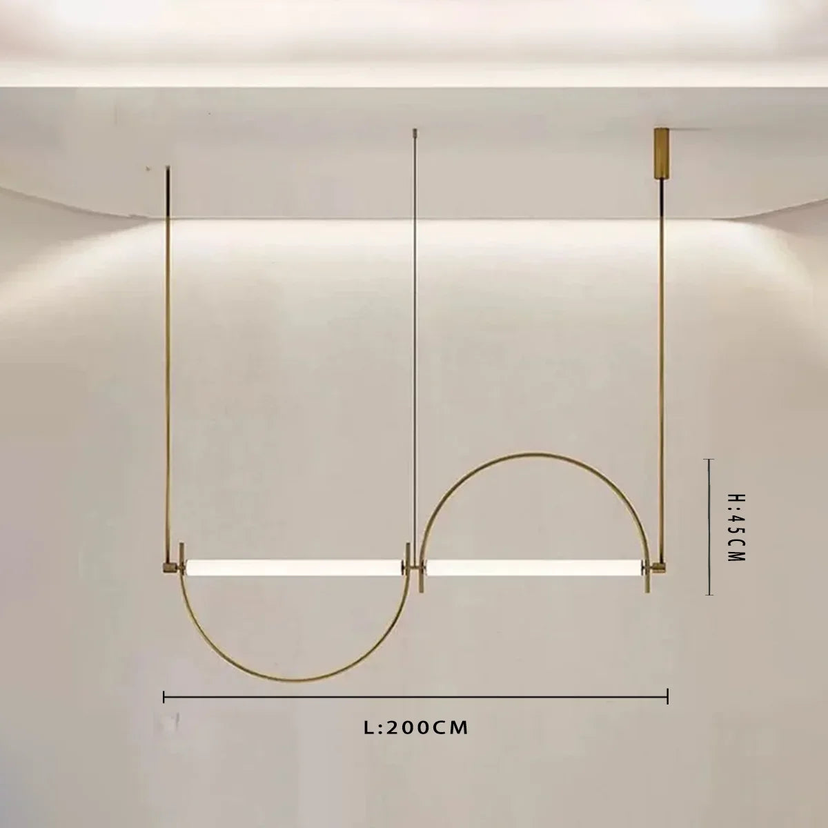 lampe suspendue moderne minimaliste noir blanc lisse 6000k 3000k 90 260V 2000 82000lm