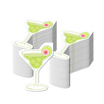 serviettes jetables forme verre cocktail occasion anniversaire fête pack 20 40 60 pièces couleurs