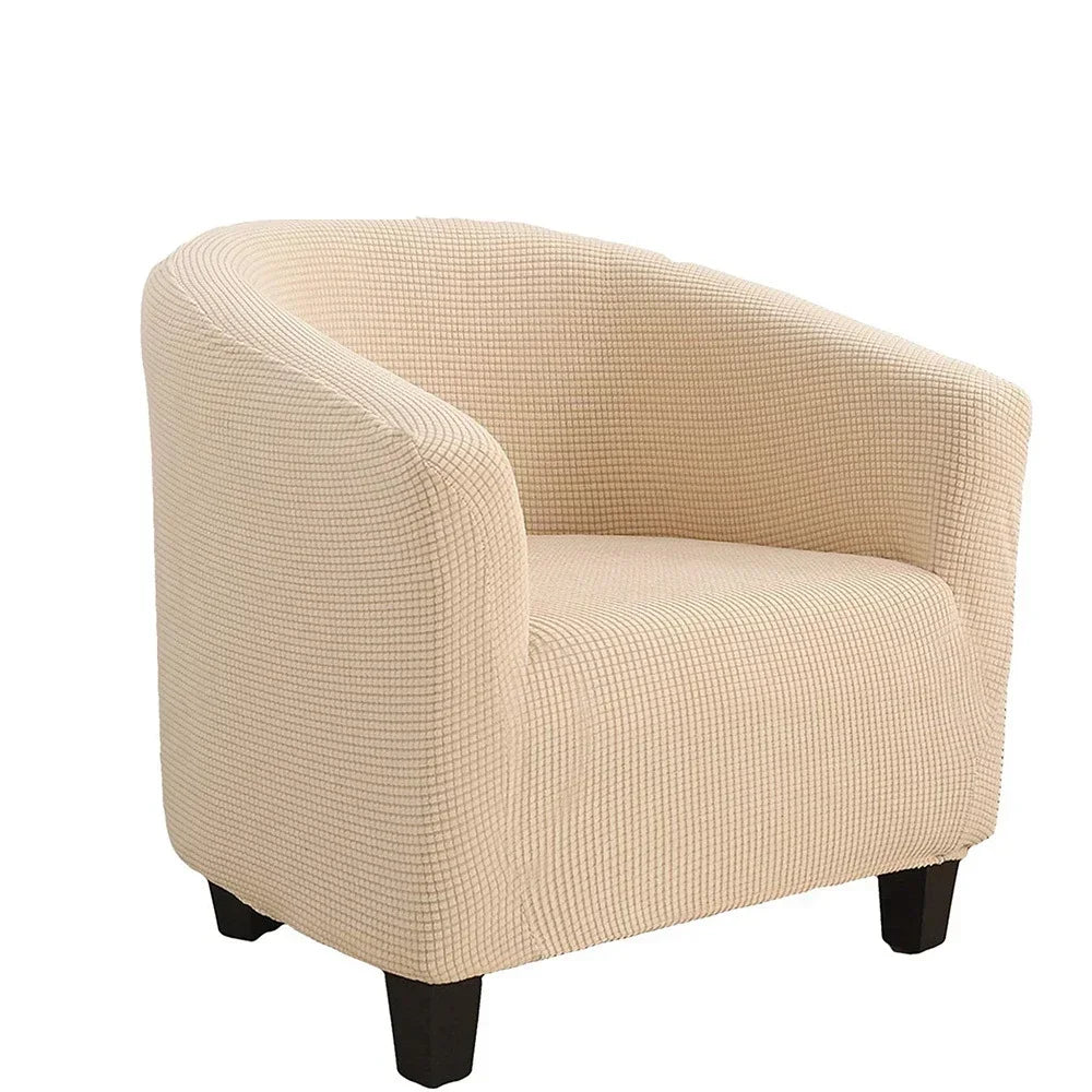 housse fauteuil moderne carreaux gris blanc élastique décorative salon salon maison intérieur