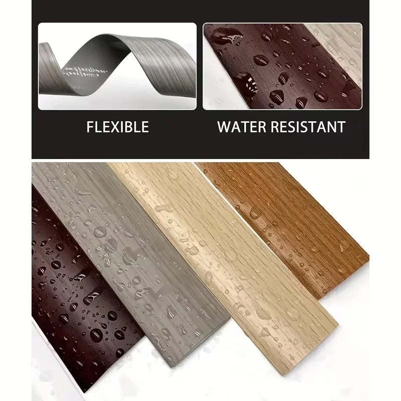 ruban transition seuil adhésif pvc aspect bois moderne gris marron beige 4cm large 3m