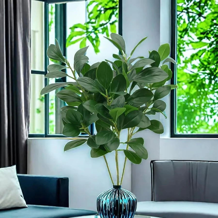 plantes décoratives artificielles feuilles vertes baies rouges vases modernes extérieur intérieurDecorationFauxPlantesFeuilluesRGBOpaqueTranslucideMinimaliste