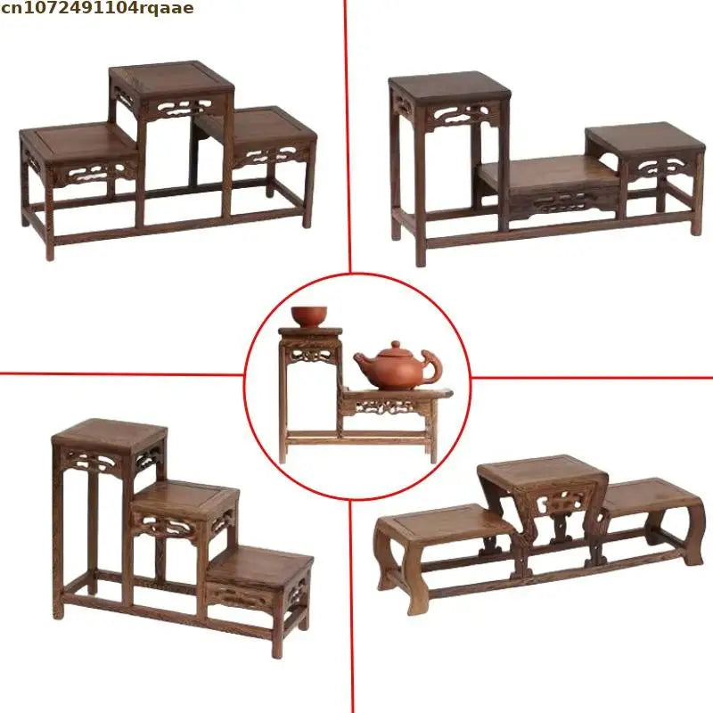 support pot bois sculpté banc tabouret traditionnel décoration patio étagère plant stand organisateurextérieurintérieur