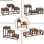 support pot bois sculpté banc tabouret traditionnel décoration patio étagère plant stand organisateurextérieurintérieur