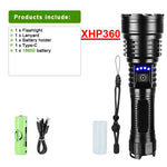 torche rechargeable led puissante étanche 5modes résistante choc moderne noire