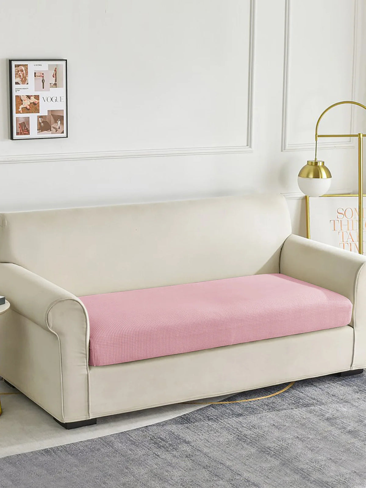 housse coussin canapé polyester solide moderne rose adhésive extérieur maison jardin anti rayures animaux