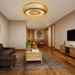 lampe tissage rotin moderne rustique bois naturel diamètre 40cm 50cm 60cm 80cm downlight