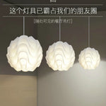 Suspension lumineuse moderne blanche plissée fer opacité câble suspendu led salon