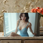 cadre photo argent contemporain 20x30cm toile decoration murale opaque