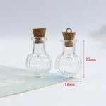 mini vases verre transparents rayures classiques bouchons colorées deco diy salon poupée accessoire artisanat