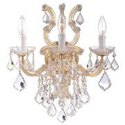 applique murale or tulipes cristal transparent classique baroque chambre salon