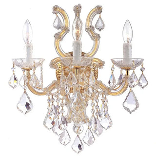 applique murale or tulipes cristal transparent classique baroque chambre salon