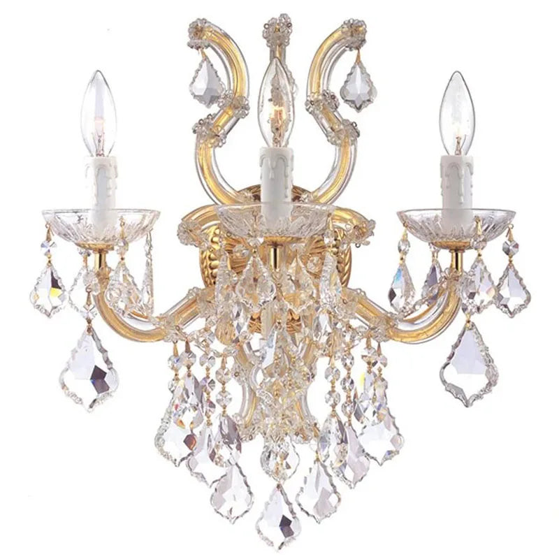 Applique murale LED clip design créatif en cristal pour chambre