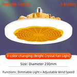 ventilateur lampe led blanc moderne télécommande ventilation arrière grille minimaliste