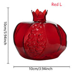 vases transparents rouges texturés vases grenade moderne artisanal fleurs artificielles