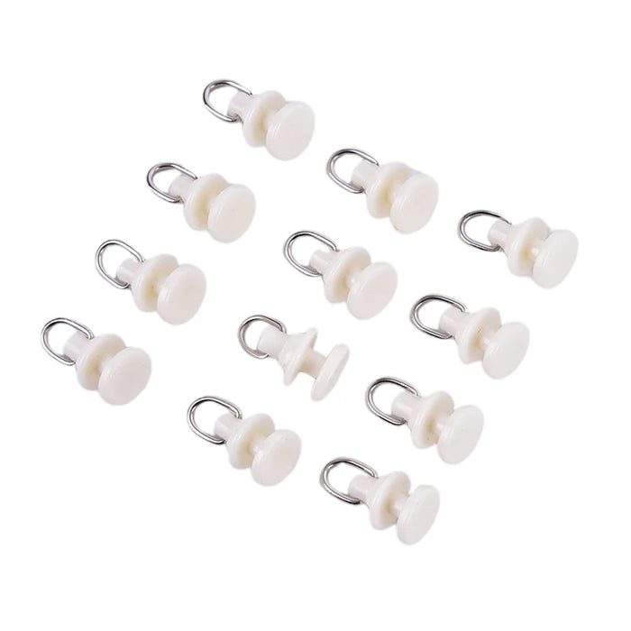 clips rideau blancs modernes anneaux métalliques accessoires rideaux coton plastique